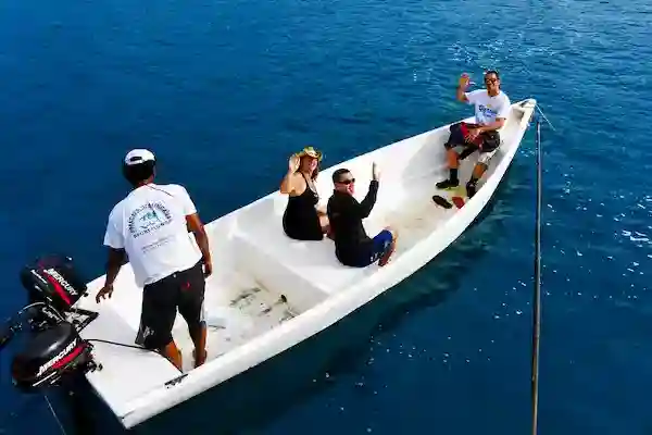 Pick up by boat from the Westin Conchal